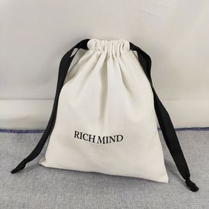 Bolsa de Lona Personalizada con Cordón de Algodón para Joyería y Relojes, Bolsa de Calicó con Cordón y Logotipo Impreso - Product Image 3