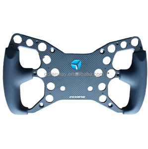 Volante de fórmula de fibra de carbono 3K forjado por encargo con empuñaduras de silicona para volante de coche de carreras SIM <span class=keywords><strong>cammus</strong></span> - Product Image 2