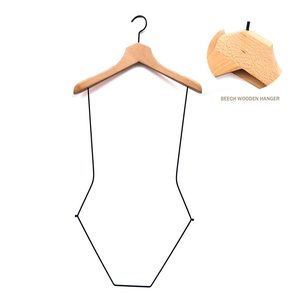 Costumi da bagno appendiabiti a forma di corpo Bikini biancheria intima reggiseno espositore costume da bagno appendiabiti in legno metallo - Product Image 1