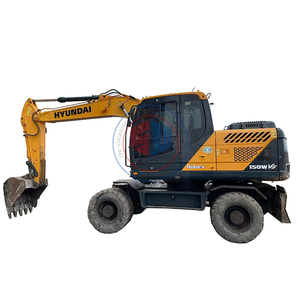 Excavadora de ruedas Hyundai 150WVS usada de alta calidad, componente de motor central en buenas condiciones para varias condiciones de trabajo complejas - Product Image 1