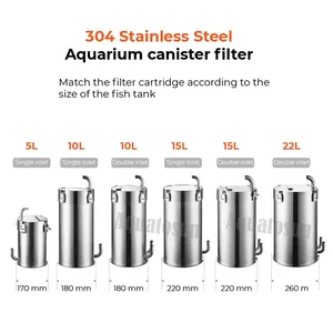 Accettato OEM filtro in acciaio inox contenitore filtro pesce secchio esterno acquario