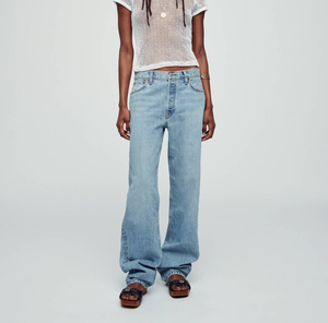Pantalones <span class=keywords><strong>vaqueros</strong></span> de moda de tiro bajo para <span class=keywords><strong>mujer</strong></span> personalizados, pantalones <span class=keywords><strong>vaqueros</strong></span> <span class=keywords><strong>rectos</strong></span> holgados de longitud completa para <span class=keywords><strong>mujer</strong></span>, pantalones <span class=keywords><strong>vaqueros</strong></span> de pierna ancha holgados para <span class=keywords><strong>mujer</strong></span> - Product Image 2