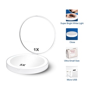 Make up Led <span class=keywords><strong>per</strong></span> il <span class=keywords><strong>trucco</strong></span> dello <span class=keywords><strong>specchio</strong></span> Led luce Mini vanità <span class=keywords><strong>ingrandimento</strong></span> tenuto in mano pieghevole piccolo portatile Led <span class=keywords><strong>specchio</strong></span> tascabile - Product Image 2