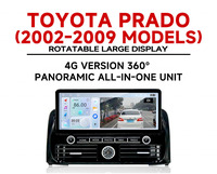 Radio Multimedia para Auto con Pantalla Android de 12.3 Pulgadas, Carplay Inalámbrico, GPS, DSP, RGB, TS20, para Prado 2002-2009, Venta al Por Mayor