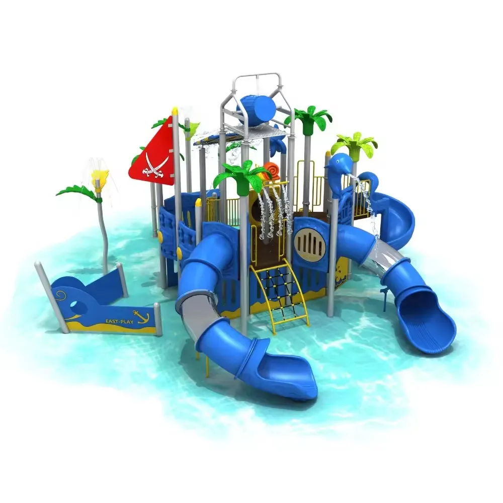 Conjunto de equipamentos aquáticos para crianças, playground de plástico para bebês, playground ao ar livre, jardim de infância externo