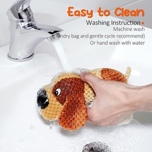 ของเล่นสุนัขนุ่มส่งเสียงดังเอี๊ยดอ๊าด2025ผ้ากำมะหยี่น่ารักของเล่นทำความสะอาดฟันแบบโต้ตอบสำหรับลูกสุนัข - Product Image 5