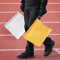 Drapeau d'arbitre de football, drapeau de signalisation de départ, drapeau de compétition sportive en plein air, drapeau à agiter à la main