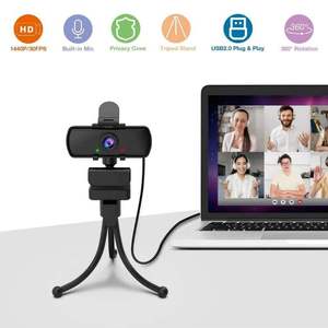 Cảm biến CMOS 2K 1080P Full HD Tự động lấy nét Micrô USB Cắm và chạy <span class=keywords><strong>Camera</strong></span> web có sẵn cho máy tính xách tay Gọi video - Product Image 5