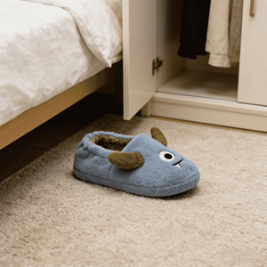Chaussons d'intérieur en peluche pour enfants, design monstre |   Chaud et antidérapant |   Vente en gros de 100 paires |   Usine OEM de articles cadeaux - Product Image 2