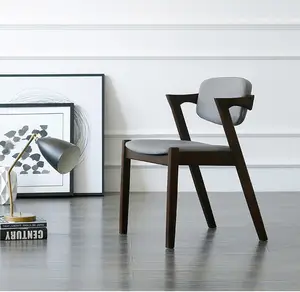 Dreamhause Japanischen Design Restaurant Möbel Z Form Stoff Leder Gepolsterten Mit Holz Bein Stühle