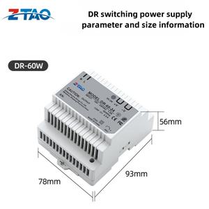 DR-60W 110V/220V <span class=keywords><strong>24V</strong></span> <span class=keywords><strong>DC</strong></span> 산업용 딘 레일 전원 공급 장치 60W <span class=keywords><strong>24V</strong></span> 2.5A 24 볼트 AC/<span class=keywords><strong>DC</strong></span> SMPS 딘 레일 스위칭 전원 공급 장치 - Product Image 4