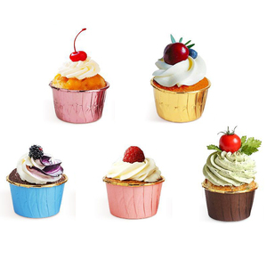<span class=keywords><strong>Mini</strong></span> gobelets de cuisson, 50 pièces, en <span class=keywords><strong>papier</strong></span> aluminium, doublures de Cupcake jetables, <span class=keywords><strong>moule</strong></span> à Cupcake - Product Image 1