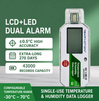 Registrador de Temperatura Inteligente con Pantalla LCD, Generación Automática de Informes en PDF para Almacenamiento y Transporte de Alimentos y Vacunas