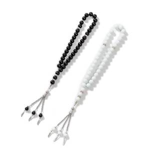 Nouveau design, collier de prière musulman en verre agate de 33 perles de 10 mm, pendentif élégant et charmant, autres styles ethniques - Product Image 3