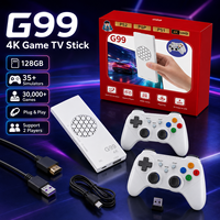Console de jeux vidéo G99 4K Ultra HD 128 Go, 35+ simulateurs PS2, plus de 30 000 jeux intégrés, manettes sans fil doubles, prix de gros
