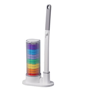 Disposable Toilet Brush Replacement Head Solid Plastic For Bathroom Cleaning With Detergent Release - Product Image 2