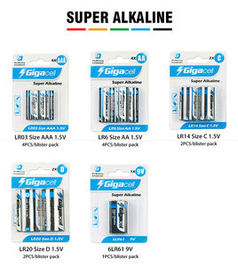 Pilas Súper Alcalinas 6LR61, Fuente de Energía Portátil, Batería de <span class=keywords><strong>9V</strong></span> para Alarma/Control Remoto/Juguete - Product Image 4