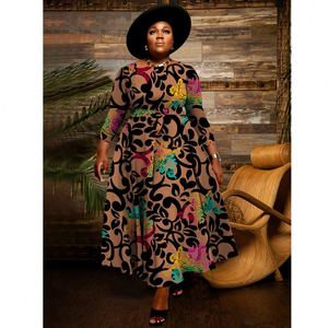 แฟชั่นฤดูใบไม้ร่วงสำหรับผู้หญิงปี 2026 ชุดเดรสทรงหลวมไซส์ใหญ่สำหรับผู้หญิง ดีไซน์เก๋ไก๋ แขนยาว แต่งเชือกผูก พร้อมลายกราฟิก - Product Image 5