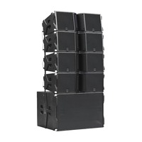 Sistem Speaker Line Array Neodymium Ganda 18 Inci Laris Manis, Impedansi 8 Ohm Pasif untuk Pertunjukan Panggung Luar Ruangan