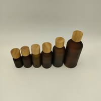 Vente en gros - Offre Spéciale : Bouteille compte-gouttes en verre de 0,5 oz, 1 oz, 2 oz (30 ml, 5 ml) pour huiles essentielles, avec bouchon à vis en bambou et couvercle en bois, hermétique