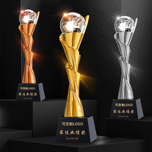 راتنج كريستال إبداعي مخصص من البرونز الذهبي الفضي جائزة كرة السلة السنوكر - Product Image 2