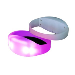 DMX Control LED <b>Bracelet</b> Neon Silicones Music Activated Adjustable Waterproof 4 Bright Leds ROMANCE Theme Party Wristband Strap - Product Image 1