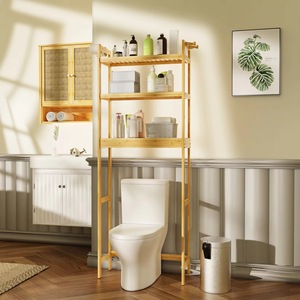 Ruichang Bamboo Bathroom Storage Rack 3 Tier Freestanding Space Saving <b>Shelf</b> For Toilet With Eco Friendly Design - Product Image 2