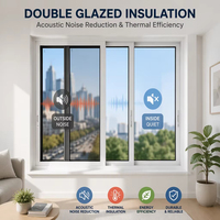 Fenêtre coulissante en vinyle imperméable avec double vitrage pour balcon résidentiel, prix d'usine, CE
