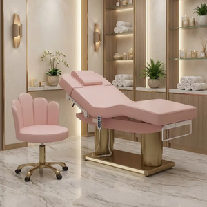 Fauteuil d'examen médical esthétique professionnel chauffant électrique à 4 moteurs, table de massage spa, table de soin des cils, lit de beauté cosmétique pour le visage - Product Image 1