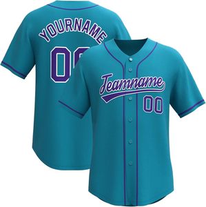 Camiseta de béisbol para jóvenes y hombres y mujeres, Camiseta deportiva con botones, cosida o impresa, número de letra, talla grande - Product Image 1