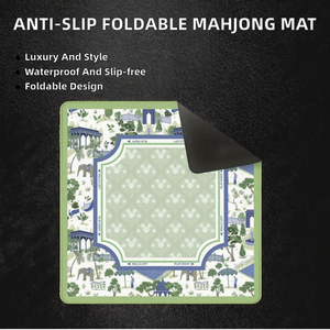 Alfombrillas de Mahjong Antideslizantes, Plegables, Modernas y de Lujo, de Caucho Natural para 4 Jugadores, Alfombrillas Grandes para Juegos de Escritorio, Impermeables, con Borde Cosido, Duraderas, MD - Product Image 2