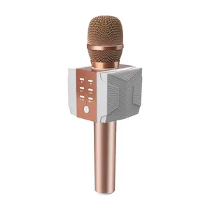 Carbon handheld karaoke microphone oem customized silver pink golden black carbon microphone karaoke anywhere anytime