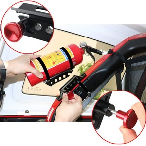 Support universel pour extincteur UTV avec 4 clips de fixation, support de cage anti-chute à dégagement rapide - Product Image 1