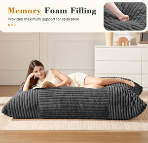 Fauteuil pouf géant 3 en 1 de qualité, convertible en lit, matelas, appartement, <span class=keywords><strong>chambre</strong></span> à coucher, salon, moderne, vente chaude - Product Image 3