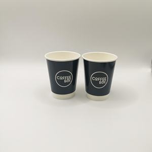 Gobelet en papier personnalisé avec logo <span class=keywords><strong>de</strong></span> marque, écologique, à double paroi, pour café chaud à emporter, thé au lait, jus, 8oz, 10oz, 12oz, 200ml, avec couvercles - Product Image 1