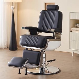 Muebles de Salón de Diseño Nuevo, Silla de Barbero Profesional Moderna, Ergonómica, Plegable, Portátil, de Cuero Sintético Negro, Personalizable de Fábrica al por Mayor - Product Image 1