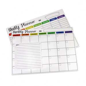 Tableau magnétique de cuisine, planificateur quotidien et hebdomadaire, tableau blanc pour réfrigérateur, ensemble de tableaux calendrier - Product Image 1