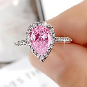 <span class=keywords><strong>Bague</strong></span> de fiançailles classique CAOSHI en argent plaqué <span class=keywords><strong>or</strong></span> pour <span class=keywords><strong>femme</strong></span>, <span class=keywords><strong>bague</strong></span> en zircone cubique en forme de goutte d'eau, bagues de <span class=keywords><strong>mariage</strong></span> pour <span class=keywords><strong>femme</strong></span> - Product Image 3
