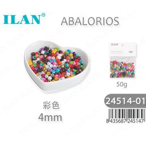 Perline colorate Ilan Abalorios da 4 mm, 50 g, per la creazione di gioielli - Product Image 3