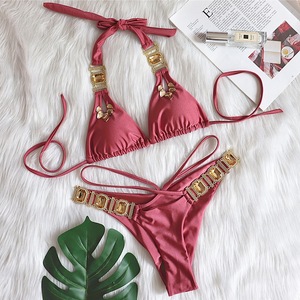 Vendaje Split Europeo y Americano Retro Traje de baño Sexy Heavy Diamond <span class=keywords><strong>Bikini</strong></span> - Product Image 5