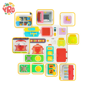 Yrb bébé vente chaude jouet éducatif <span class=keywords><strong>cuisine</strong></span> apprentissage occupé conseil jouet activité conseil <span class=keywords><strong>cuisine</strong></span> jeu avec musique légère - Product Image 4