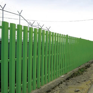 高品質亜鉛メッキグリーンヨーロピアンフェンスプロファイル錬鉄製柵屋外スチール柵フェンシング - Product Image 1