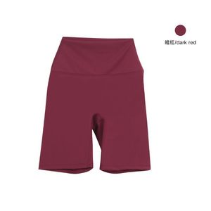 2025 42 couleurs taille haute couleur unie sensation nue Biker Shorts bout à bout doux haute Stretch 5 pouces grande taille Yoga Shorts - Product Image 6