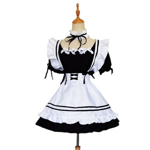 Japanese Maid Costume Black White Lolita Dress Plus Size Polyester Crossdresser Cosplay Outfit Spring 2023 - Product Image 5