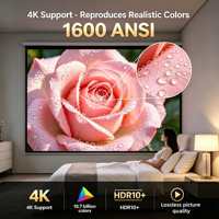 Proyector de Cine en Casa con Enfoque Automático, Keystone, MEMC, HDR 10, Android 9, de Fábrica Propia