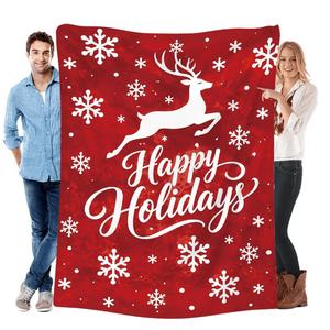 Christmas Christmas Tree Reindeer Gingerbread Flannel <b>Blanket</b> Throw <b>Blanket</b> Nap <b>Blanket</b> Xmas Gift Holiday Decor Super Soft - Product Image 3
