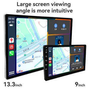 Новое поступление 2023, автомобильная стереосистема на Android с двумя BT, 13,3 дюйма, беспроводная автомобильная система Carplay, DVD, аудиосистема, MP5-плеер