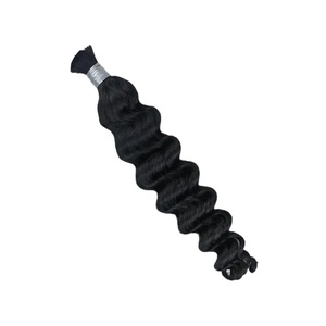 Capelli Umani per Intrecciare, Ondulati Profondi Sciolti, 100g Senza Trama, per Trecce Boho, Extension di Capelli Remy Brasiliani - Product Image 6