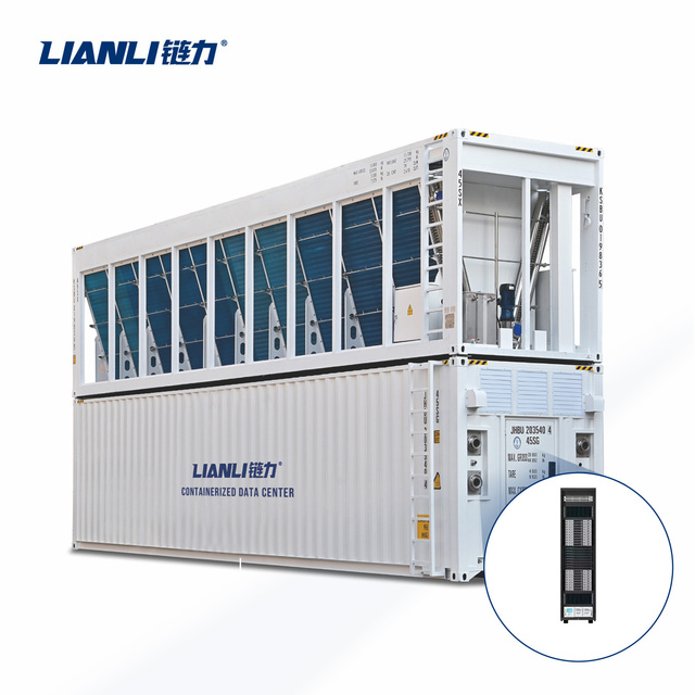 High Efficiency 40FT Liquid Cooling Container Data Center with Top Cooling Tower | Low PUE Modular AI Computing Infrastructure