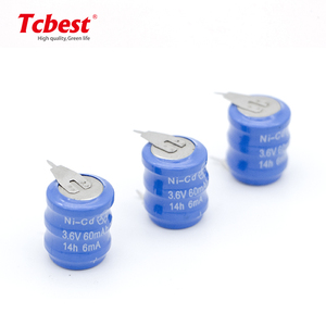 Pin Sạc <span class=keywords><strong>Ni</strong></span>-<span class=keywords><strong>Cd</strong></span> 3.6V 60MAh Pin NiCD Với Chân Hàn Cho Tai Nghe Không Dây - Product Image 5